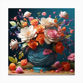 Flowers In A Vase Canvas Print