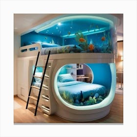 Underwater Bunk Bed Canvas Print