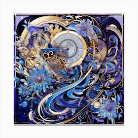 Clockwork Blue Canvas Print