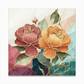 Two Chinese Flowers Canvas Print
