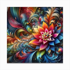 Psychedelic Flower 1 Canvas Print