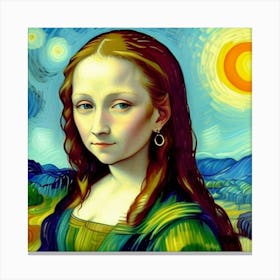 Fresh Interpretation The Youthful Mona Lisa Canvas Print