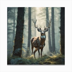 Deer In The Forest 197 Canvas Print