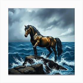 Horse In The Sea 1 Canvas Print