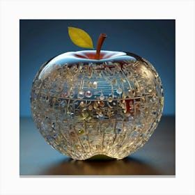 Apple With Music Notes 13 Canvas Print