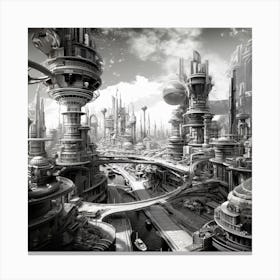 Futuristic City 34 Canvas Print