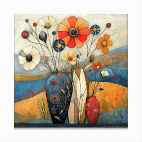 Flowers In Vases 2 Canvas Print