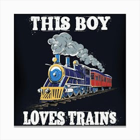 Design For Tshirt Train Canvas Print