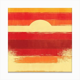 Retro Inspired Sunset Background Canvas Print