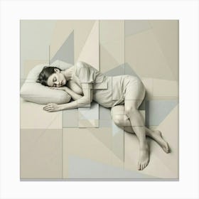 Sleeping Woman Canvas Print