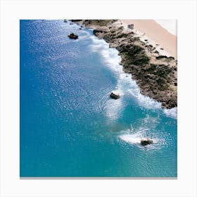 Aerial View Of A Beach Canvas Print