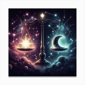 Astrology Scales 2 Canvas Print