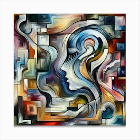 Abstract Of A Woman'S Head Canvas Print