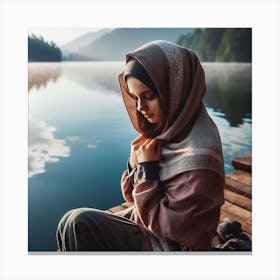 Muslim Woman Praying Canvas Print