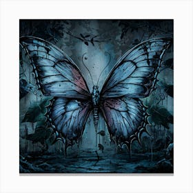 Dark Gothic Grunge Butterfly II 1 Canvas Print