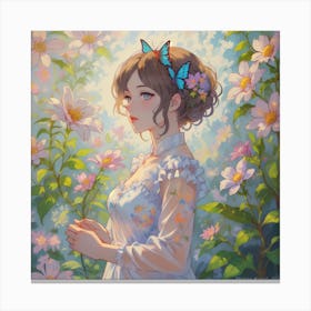 Butterfly Girl Canvas Print