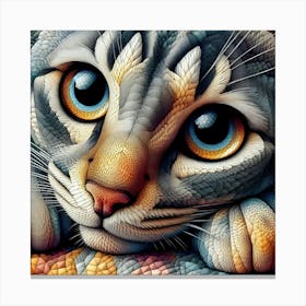 Cat With Blue Eyes 7 Canvas Print