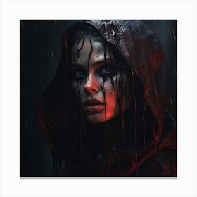 Dark Beauty In The Rain Canvas Print