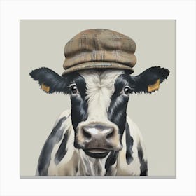 Watercolour British Cow Barnaby Canvas Print