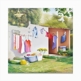 Laundry Day Art Print 11 Canvas Print