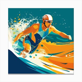 Olympic Swimmer Canvas Print