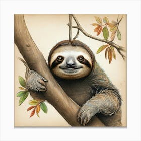 Sloth 50 Canvas Print