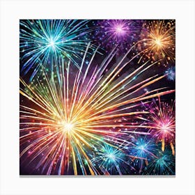 Fireworks In The Sky 8 Canvas Print