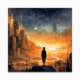 Futuristic City 2 Canvas Print