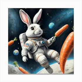 Rabbit In Space 8 Canvas Print