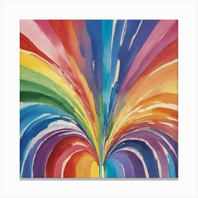 Rainbow Painting reimagined Art Print 1 Canvas Print