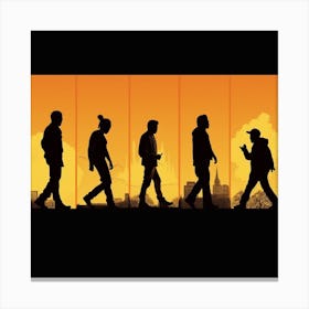 Asante Illustrate The Evolution Of Hip Hop With Silhouettes Of Canvas Print