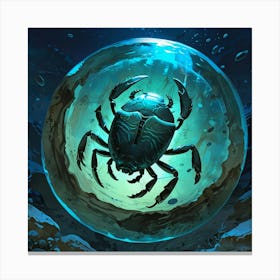 Water Scarab Fossil Under The Ocean Environmental Art 1 Canvas Print