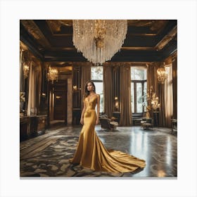 Golden Gown Canvas Print