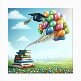 Graduation Balloons Canvas Print