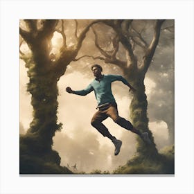 Boy In The Tree Canvas Print