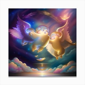 Angels In The Sky 1 Canvas Print