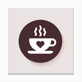 Coffee Cup Icon Canvas Print