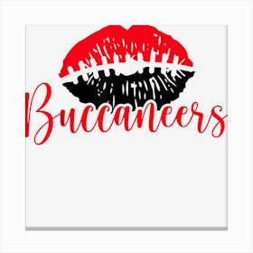 Buccaneers School Football Fan Team Spirit Beautiful Lips Canvas Print