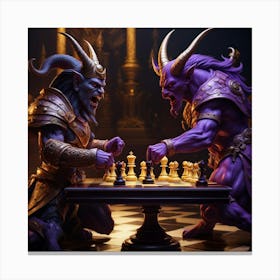Chess Battle Canvas Print
