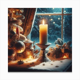 Christmas Candle 1 Canvas Print