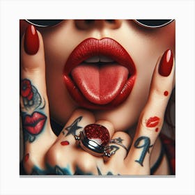 Tattooed Woman Canvas Print