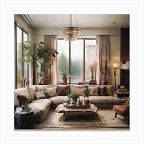 Rustic Living Room 1 Canvas Print