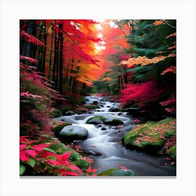 Autumn Stream Canvas Print