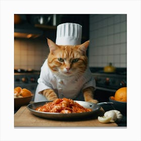 Chef Cat Canvas Print