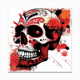 Day Of The Dead Skull 25 Canvas Print