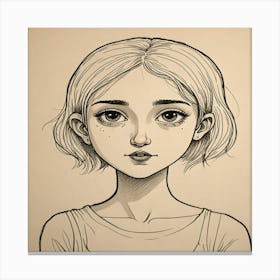 Portrait Of A Girl 1 Canvas Print