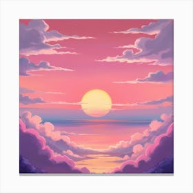 Sunset In The Clouds Canvas Print