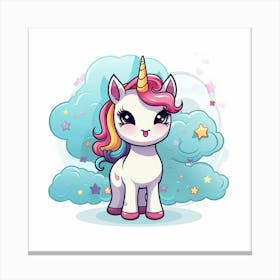 Cute Unicorn 142 Canvas Print