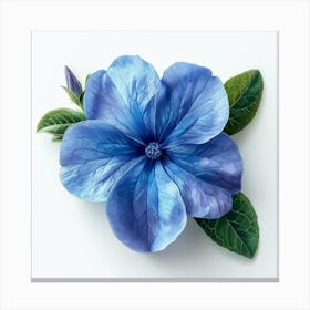 Blue Clematis Flower 4 Stampe su tela