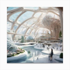 A Futuristic town Canvas Print